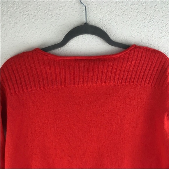 3/$15! Comptoir Des Cotonniers Red Wool Sweater - Picture 7 of 8